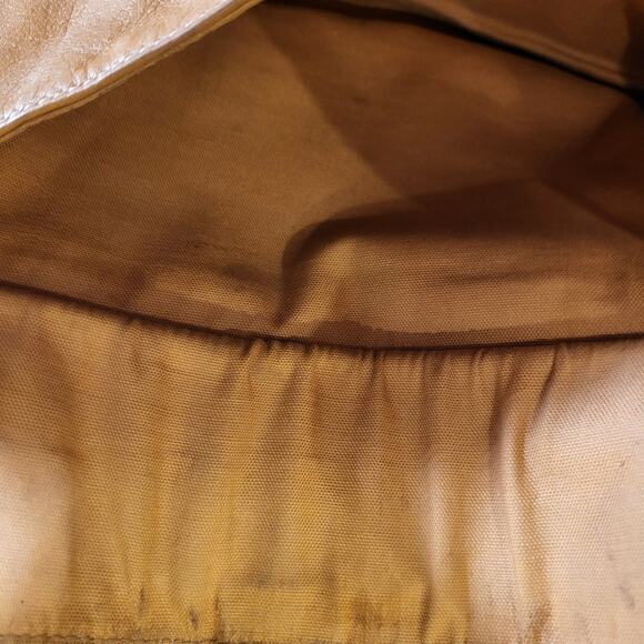 Fossil 100% Leather Tan Shoulder Bag Pockets 13" x 9" - Picture 8 of 11